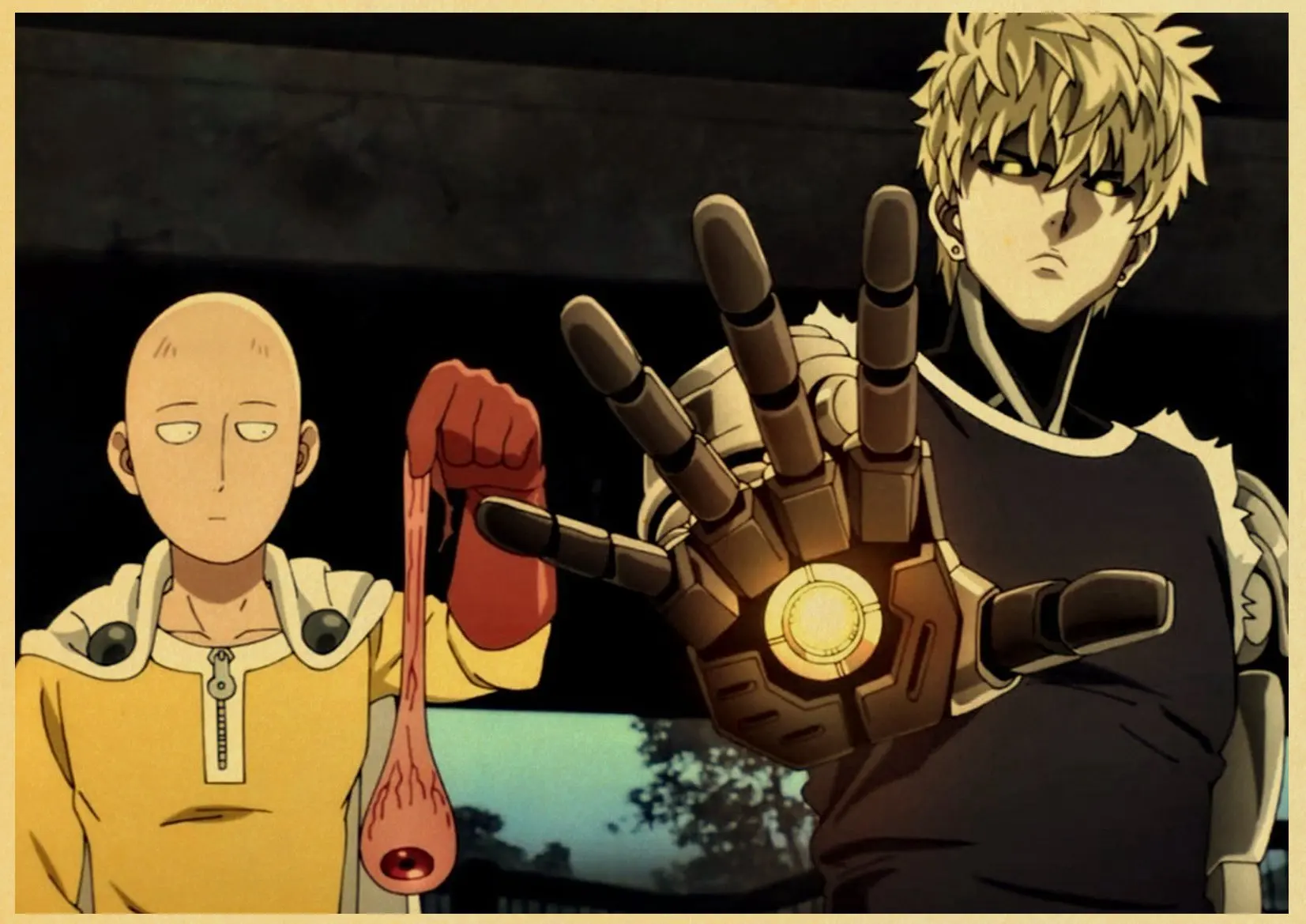 One Punch Man комиксы наклейка ретро постер домашний Декор Наклейки на стены крючок