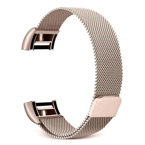 vintage gold Хохлатая Миланская петля ремешок для часов для браслета FitBit Charge 2 Замена наручных часов браслет из нержавеющей стали ремень аксессуары - Цвет ремешка: vintage gold