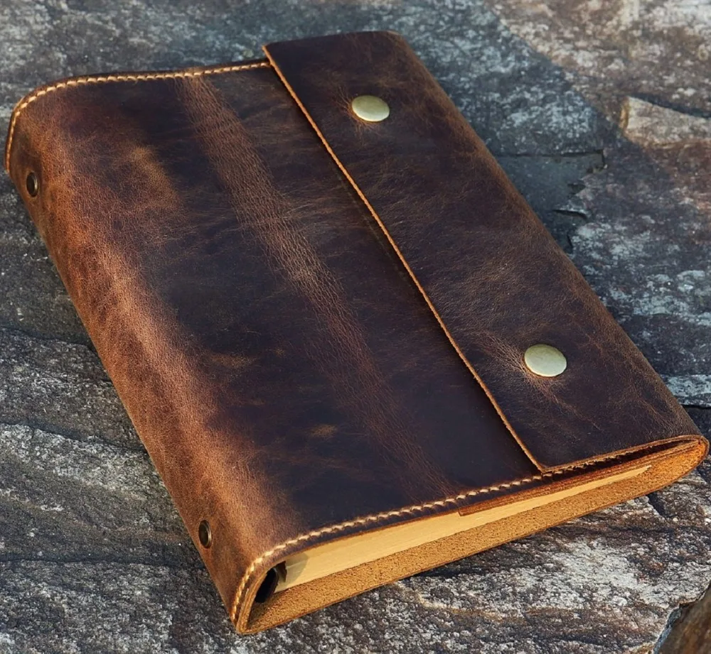 Индивидуальные A5 кожаный журнал проблемных кожи многоразового binder Путешествия