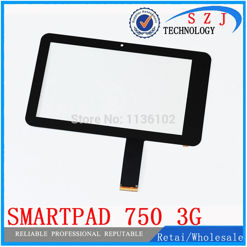 

New 7" inch Mediacom Smartpad 750 S2 3G tablet capacitive touch screen digitizer glass touch panel Free Shipping