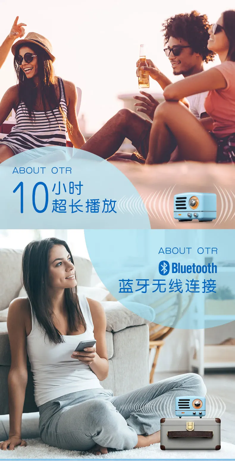 Xiaomi Presley радио Prince Ретро Домашний Беспроводной Bluetooth аудио большой объем портативный зарядный плеер сабвуферный мини-динамик