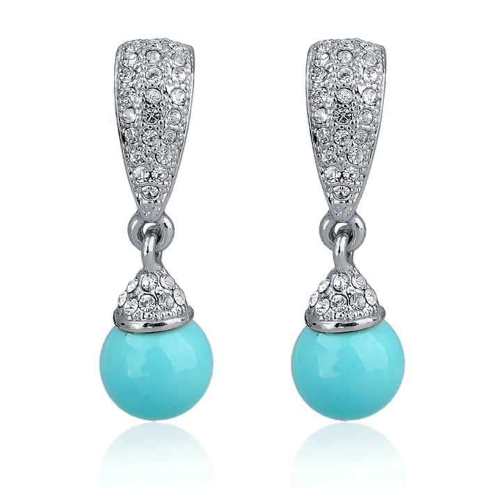 ATTRACTTO Fashion Hot Selling Earrings 2018 Double Side Simulated Pearl Drop Luxury Gold For Women SER140233 | Украшения и