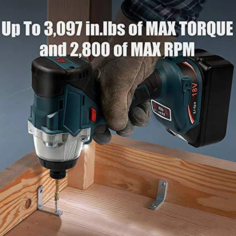 18V Replacement Brushless 1/2 Inch Impact Wrench for Makita DTD152 DTD170 New 18V Impact Driver