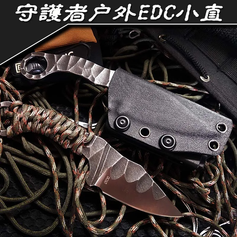 60HRC Survival knife outdoor DC53 steel high hardness small straight essential tool edc self-defense Favorites | Инструменты