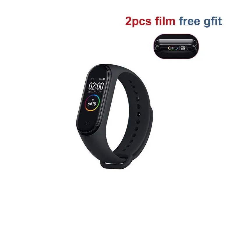 Xiaomi mi-браслет 4 Smart mi band 4 50M водонепроницаемый браслет с цветным экраном AMOLED 4 mi band 4 - Цвет: Band and gift