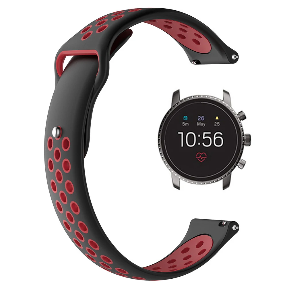 Двухцветный высококачественный силиконовый ремешок для часов Fossil Gen 4 Q