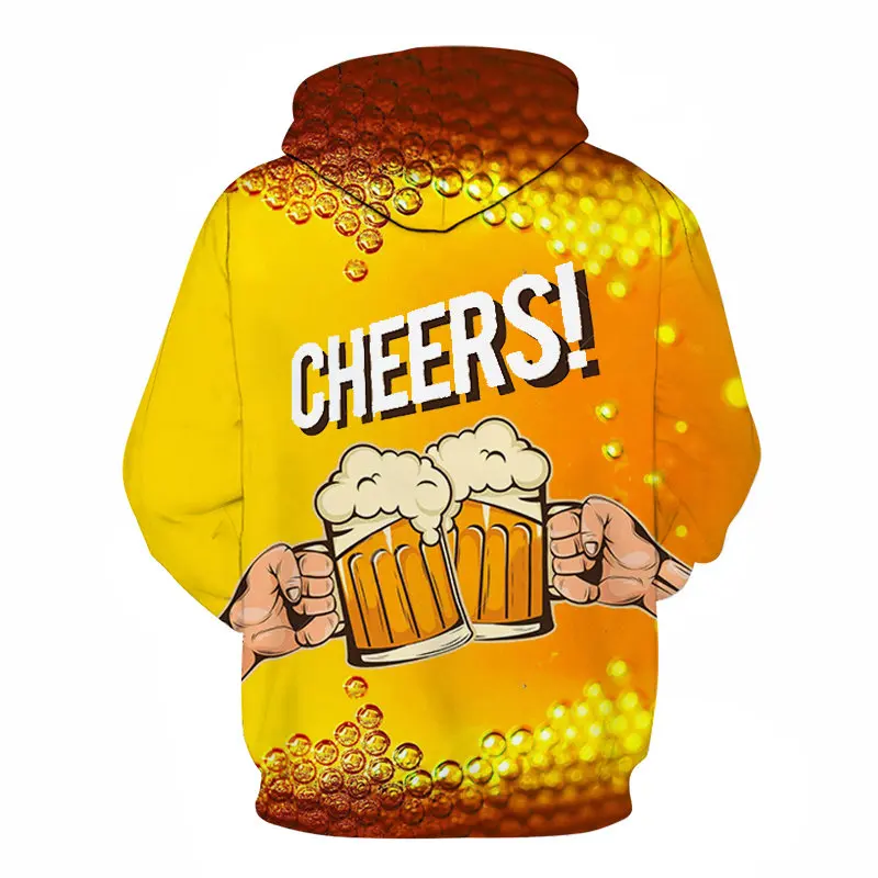 Худи Honey Beer для мужчин и женщин повседневная цельная шапка свитшот с длинным