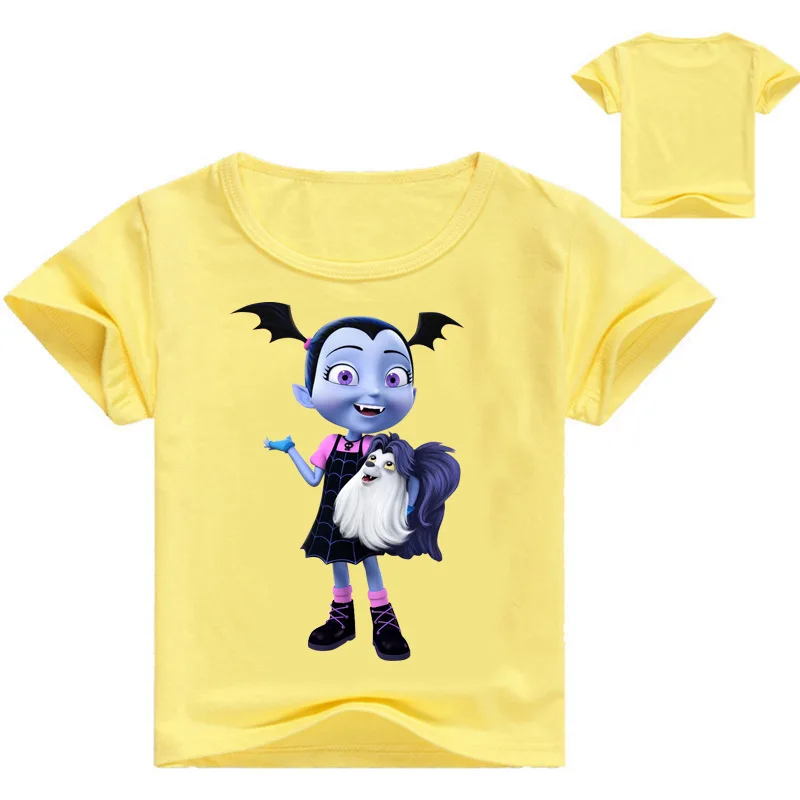 Футболка Vampirina для детей от 2 до 16 лет летняя одежда для девочек футболка для мальчиков-подростков детская повседневная одежда с короткими рукавами футболка для малышей Nova