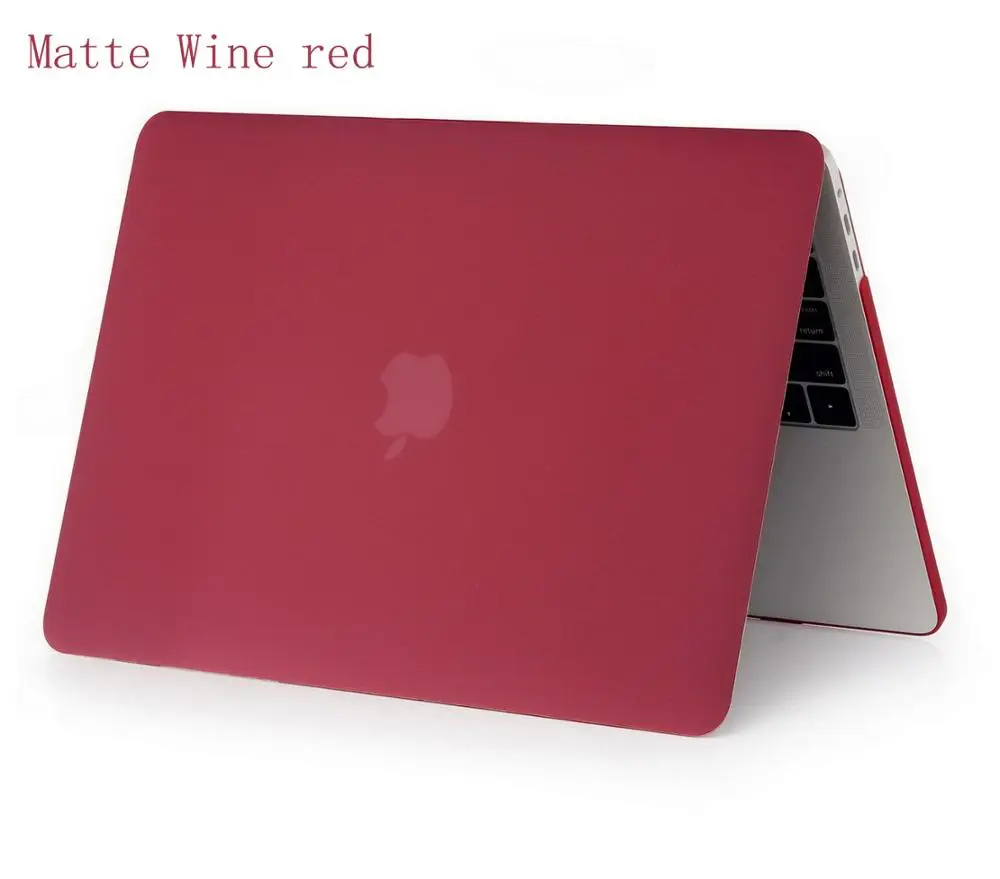 Matte jiu red Кристальный \ матовый чехол для Apple Macbook Air Pro retina 11 12 13 15, для Mac book Air 13 A1466 air с сенсорной панелью A1932 - Цвет: Matte jiu red