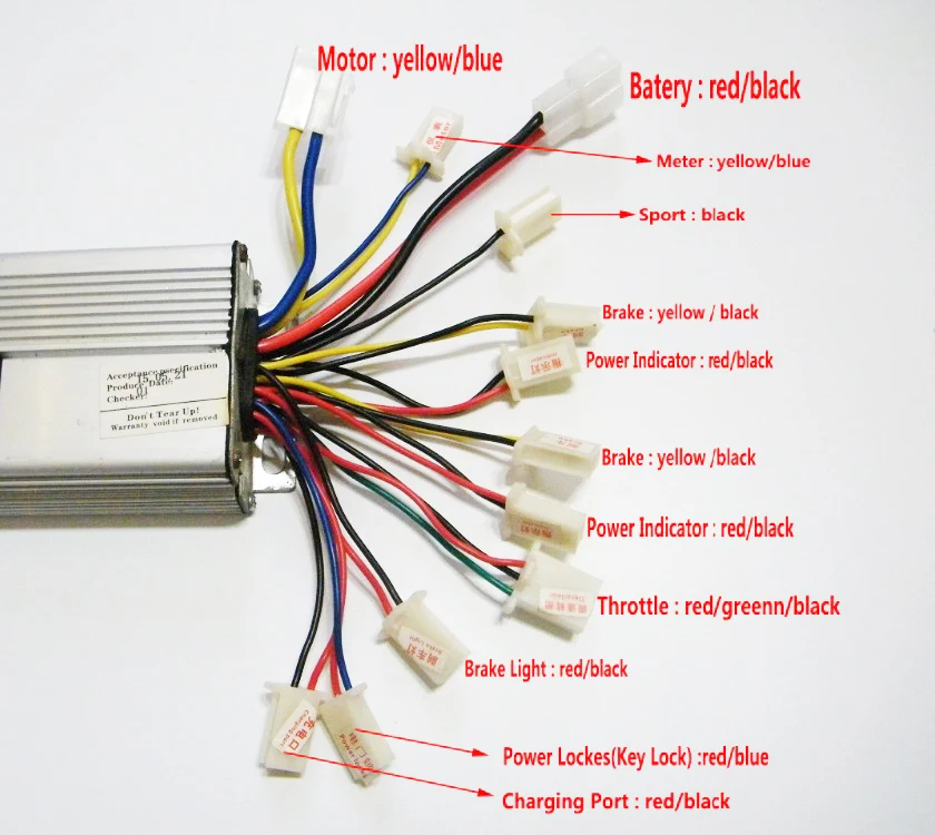 Щетка Электрический контроллер для мотороллера 1000 Вт двигателя YIYUN evo|controller