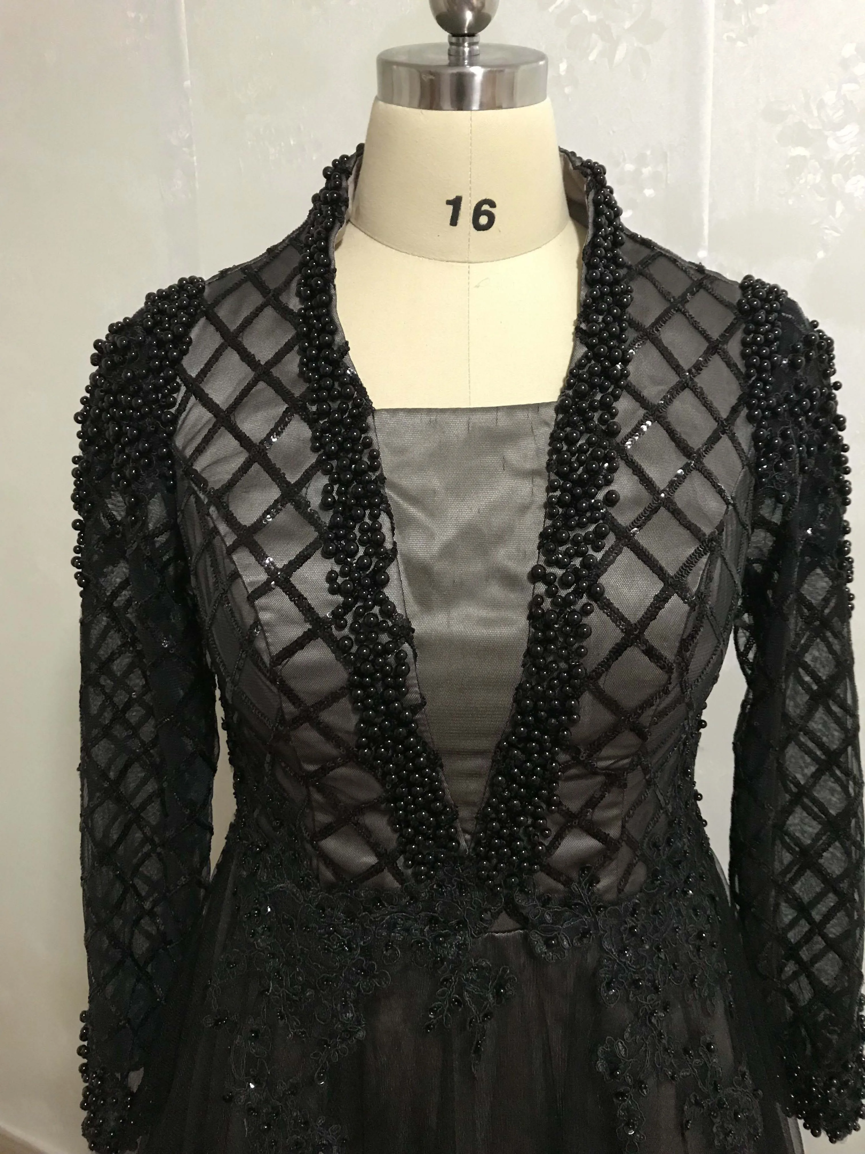 Арабские дизайнерские вечерние платья с аппликацией черные для матери длинным