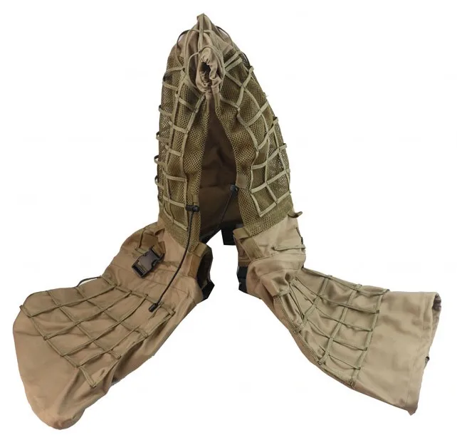 ROCOTACTICAL Sniper Tog Ghillie костюм основа дышащий Тактический Viper капюшон камуфляж Ghillid капюшон - Цвет: Brown