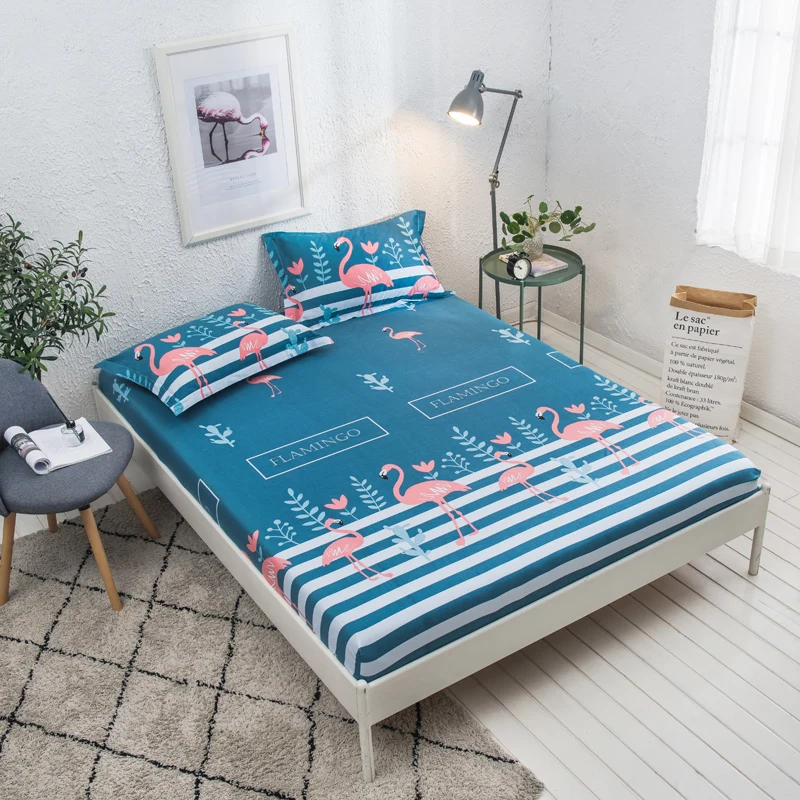 Модные постельные принадлежности с рисунком фламинго комплект из 3 предметов