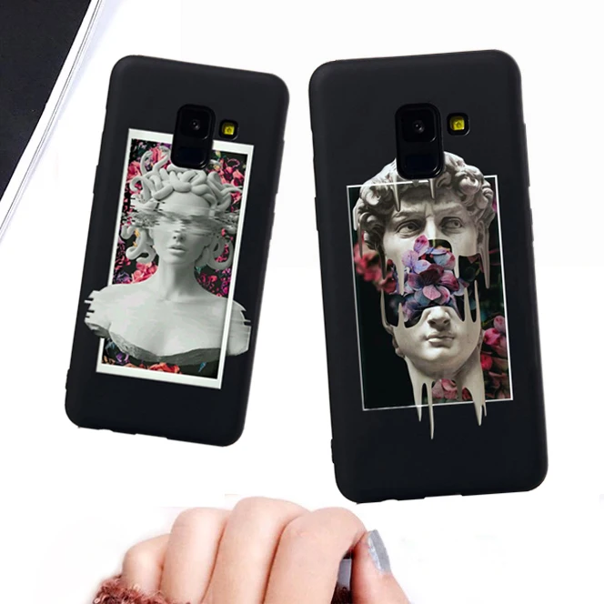 Мягкий силиконовый чехол для samsung A6 A6Plus, чехол с Медузой, Vaporwave Glitch Art, чехол для телефона samsung S6, S7 Edge, S8, S9 Plus, чехол