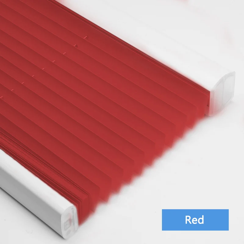 Daylight Red Горячая Беспроводные плиссированные жалюзи светильник Трансмиссия ткань push and pull управление рулонные шторы украшения для гостиной - Цвет: Daylight Red