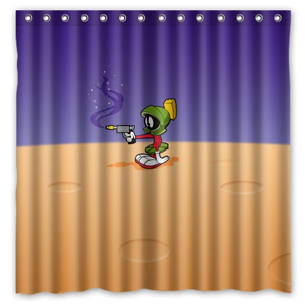 Водонепроницаемая занавеска для душа с принтом Marvin The Martian ванны из 100% полиэстера