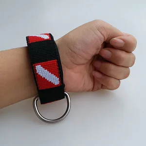 Регулируемый ремешок на запястье с мягкой подкладкой, подвесной ремешок с D-образным кольцом для подводного плавания