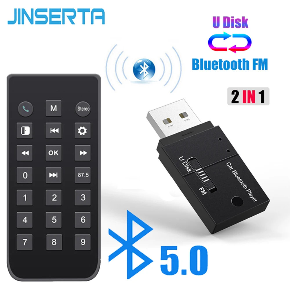 JINSERTA Bluetooth 5 0 пульт дистанционного управления Управление FM передатчик