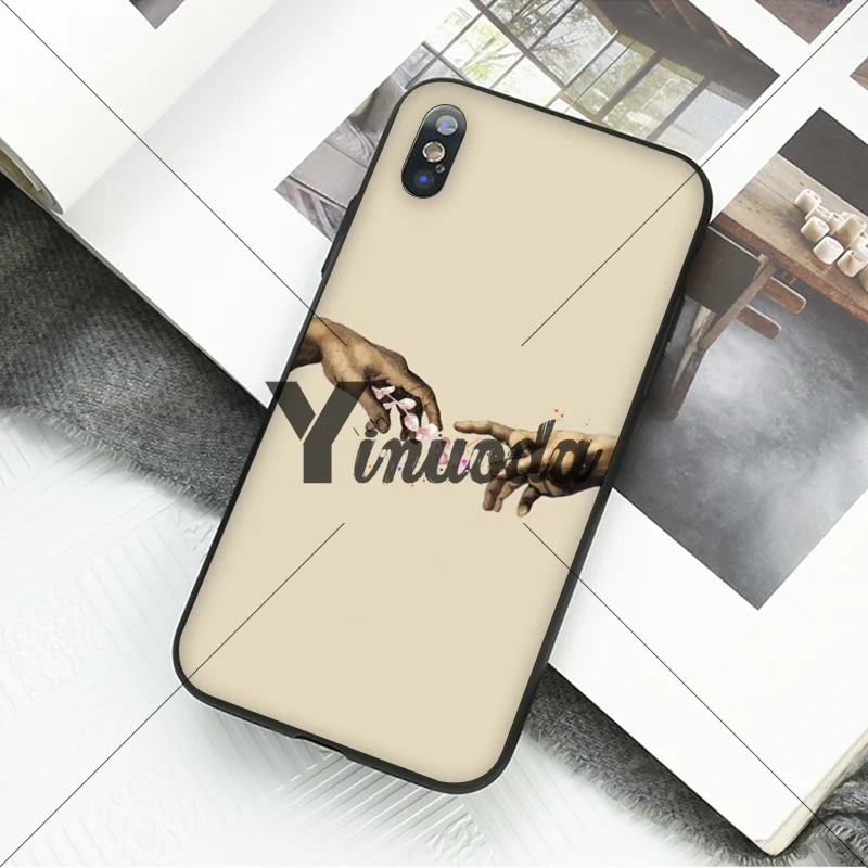 Yinuoda арт статуя Давида красочные милые аксессуары для телефона чехол Apple iPhone 8 7 6 6S