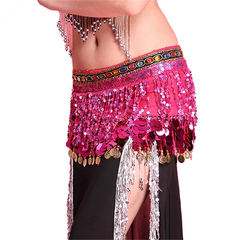 Юбка для танца живота девочек Liva шифоновый шарф со стразами и кисточками пояс