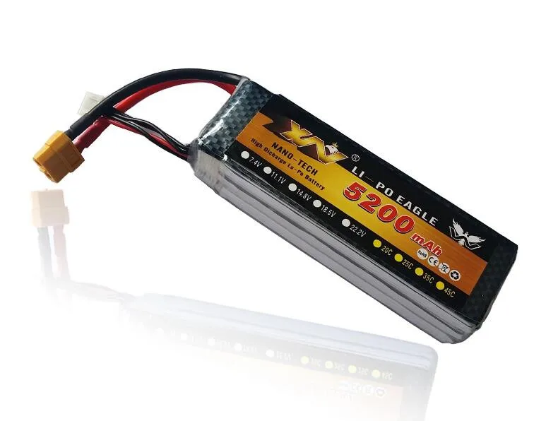 Радиоуправляемый аккумулятор YW 11 1 V 5200MAH 30C 3S 4S MAX 35C AKKU LiPo для радиоуправляемых