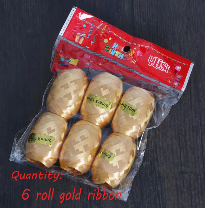 6 roll gold 30 шт./лот, много конфетти, воздушные шары, розовое золото, гелиевые шары, для мальчиков и девочек, с днем рождения, для вечеринки, воздушные шары, для свадебной вечеринки, декоративные принадлежности - Цвет: 6 roll gold