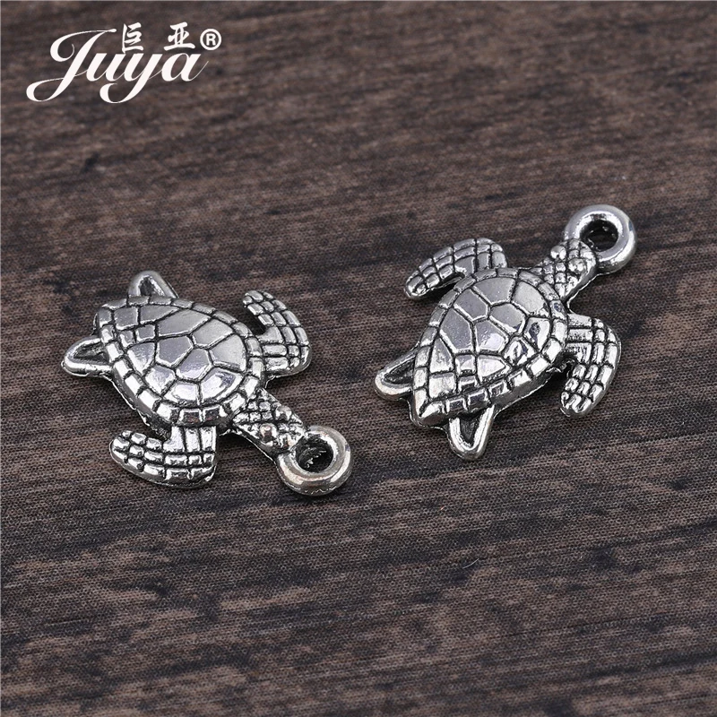 Винтажные Подвески в виде морской черепахи из цинкового сплава для женщин и