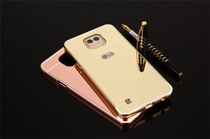Для LG X Cam Шикарный чехол с глянцевой поверхностью Алюминий металл+ Жесткая задняя панель из поликарбоната для LG xcam K580 K58Y K580DS телефонные футляры Carcasa Coque