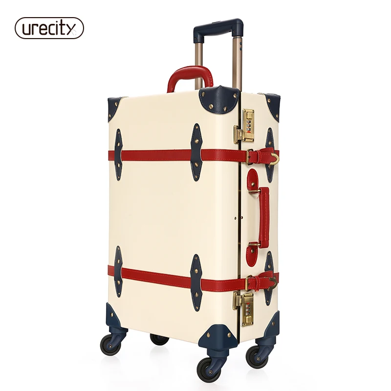 Дорожный чемодан Urecity в стиле ретро Спиннер на колесиках бесплатная доставка - Фото №1