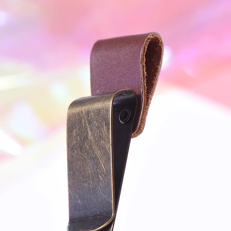 1 шт., металлический кожаный держатель для ручек, латунный зажим для карандашей из нержавеющей стали, винтажная молочная ручка для записной книжки, держатель, спиральный зажим для заметок