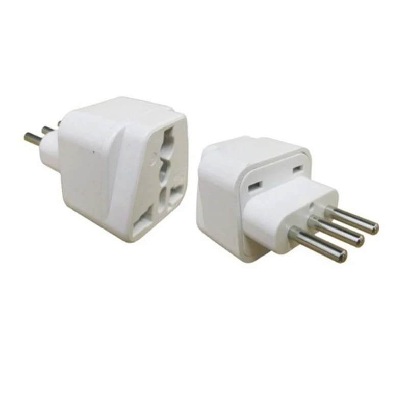 Совершенно новый белый 3 контактный итальянский конвертер дорожный адаптер для