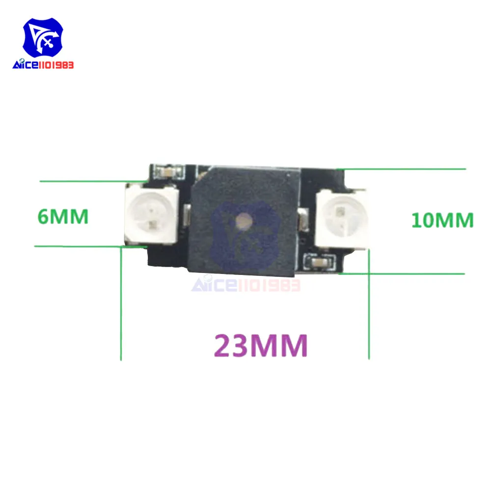 Портативный мини Сверхлегкий SMD 5050 RGB светодиодный звуковой сигнал WS2812B