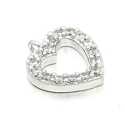 Латунные подвески с сердечками ZHUKOU  VD86