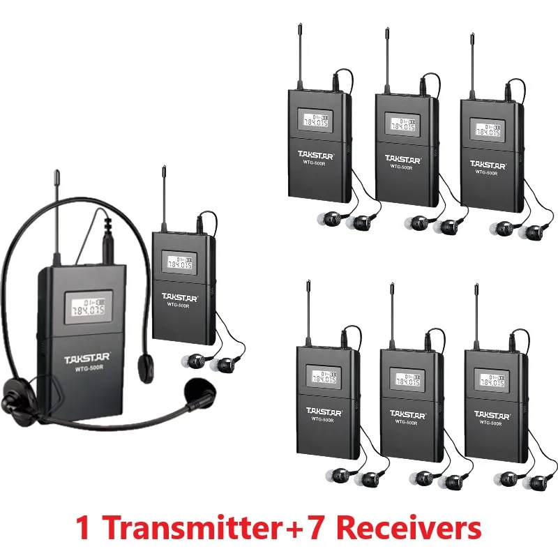Беспроводная система гида Takstar WTG500 UHF с большим радиусом действия до 100 м 1