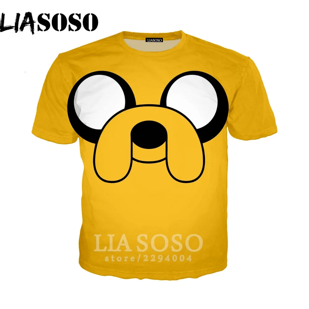 LIASOSO анимация время приключений футболка Финн и Джейк человек собака лицо