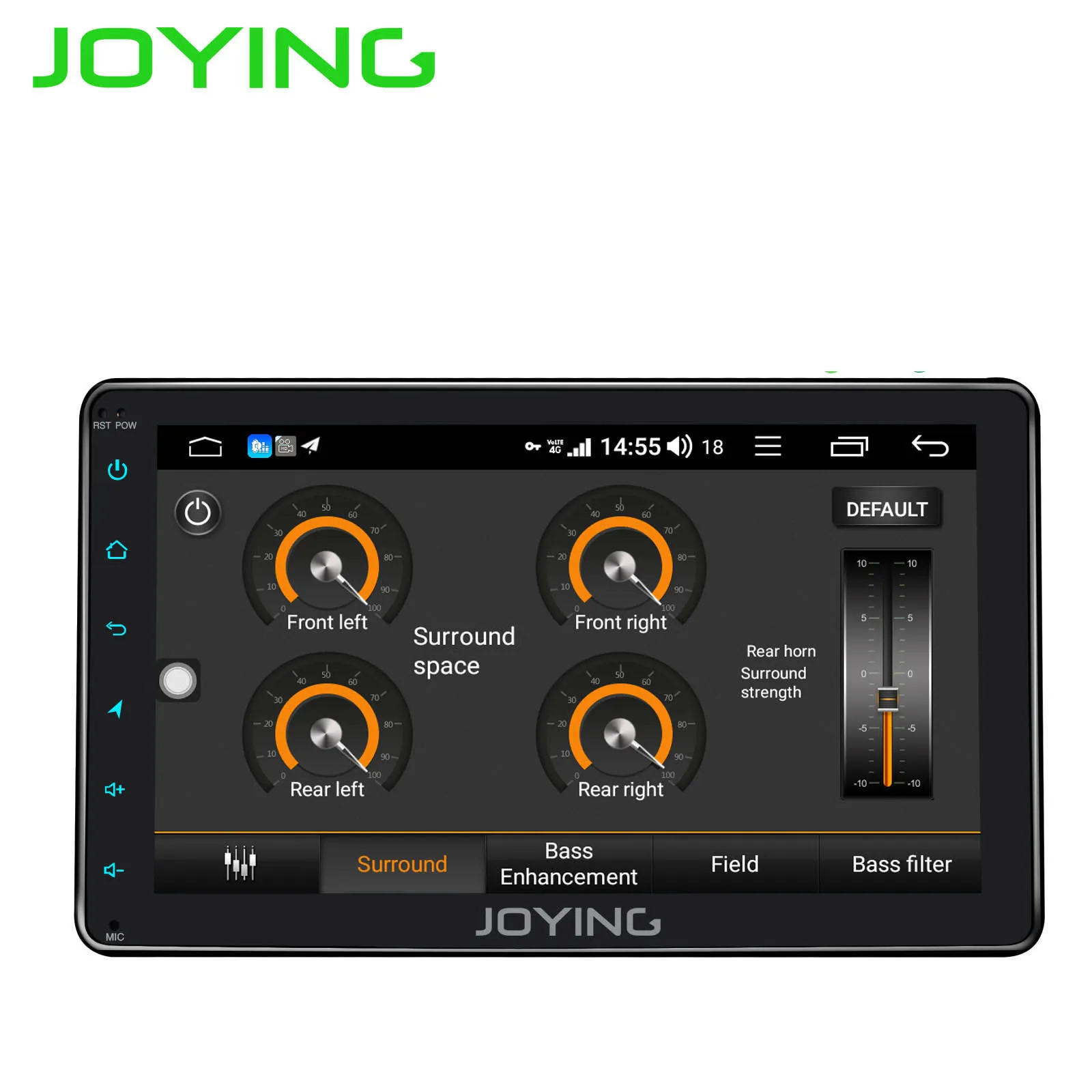 Head unit Joying " один Din Восьмиядерный 4 Гб+ 64 Гб 1,8 ГГц Android 8,1 Автомагнитола стерео головное устройство gps; Мультимедийный проигрыватель Встроенный 4G модем DSP - Цвет: Head unit