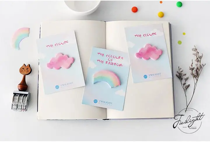 Coloffice Twilight City Rainbow серия Sticky Note Message Note N Times наклейка Радуга липкая Note офисные принадлежности 8,5*12 см 1 шт
