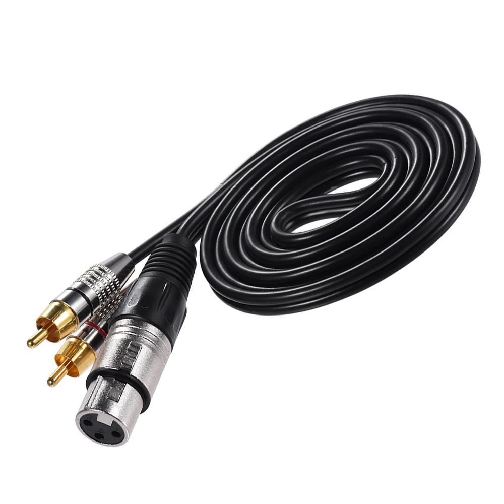 New 1 XLR Female to 2 RCA Male Plug Stereo Audio Cable Connector Y Splitter Durable