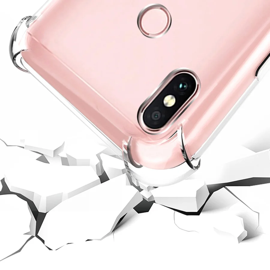 Мягкий чехол для Xiaomi Redmi Note 5 Pro противоударный прозрачный из ТПУ задней крышки