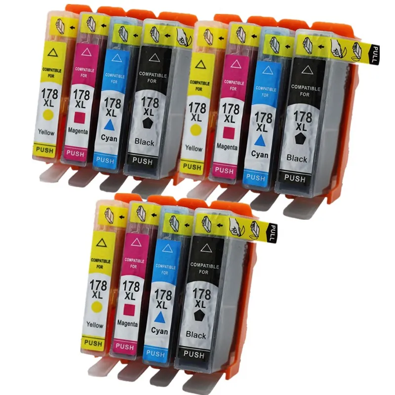 3SET Замена чернильных картриджей для HP178XL HP178 178XL 178 XL Photosmart Plus B209a B210c B210d B210e B210a струйный принтер - Цвет: 3SET