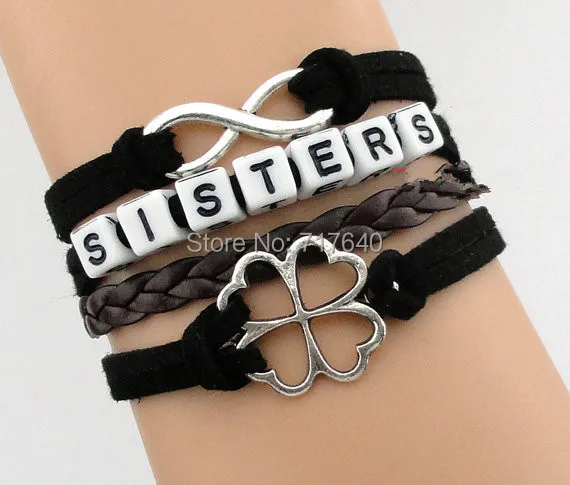 Клевер бесконечность подвески-талисманы сестра браслет 22 цвета 6 шт. / много! D0249 |