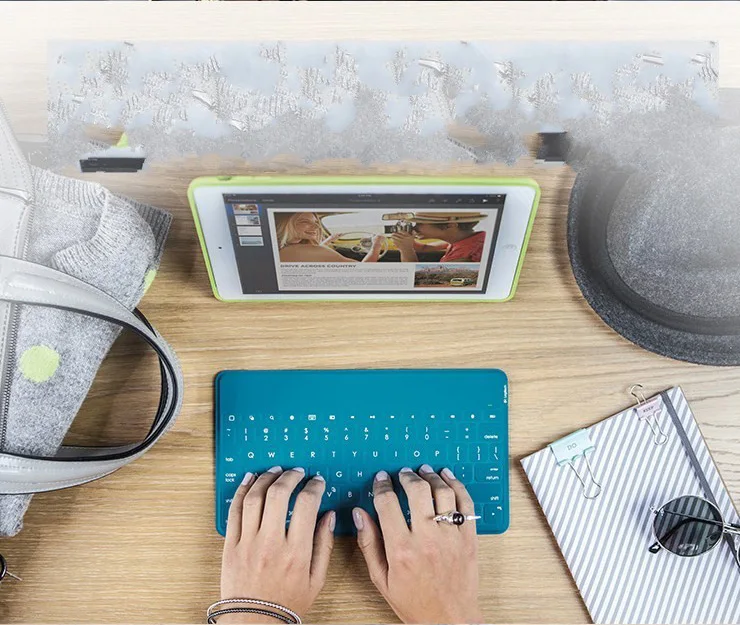 Logitech ik1041 iPad air2 mini4 iPhone android беспроводной bluetooth клавиатуры на плечо для домашних животных