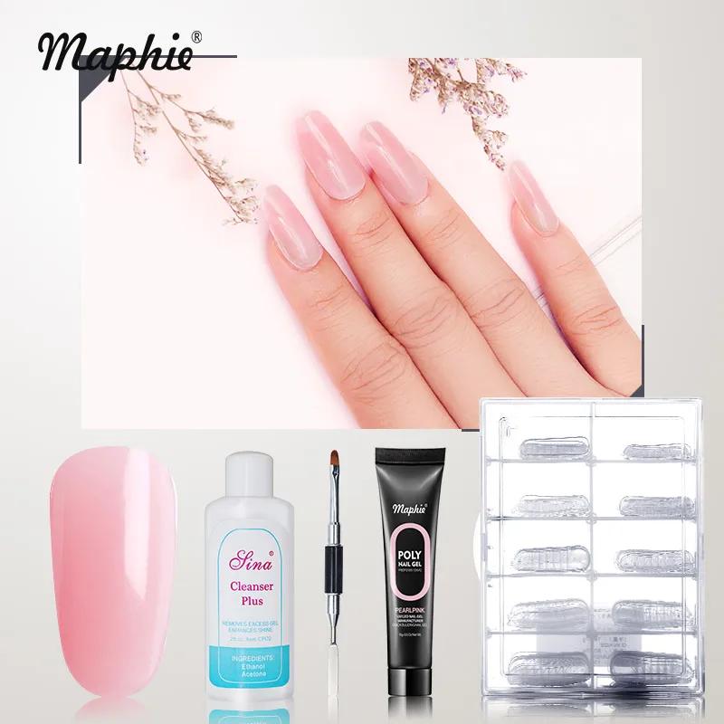 Maphie 4 шт/лот Удлинительный УФ гель АРТ наборы для ногтей длительный прозрачный