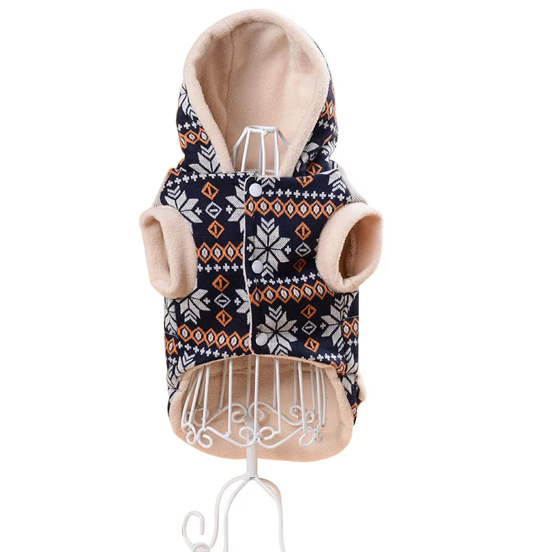 Рождественская одежда для маленькой собаки зимняя собак пальто с изображением