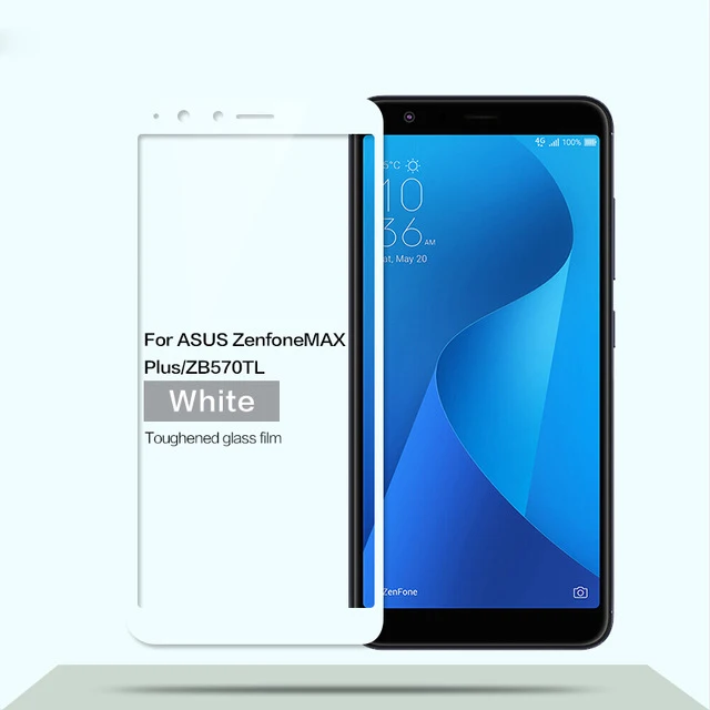 Закаленное стекло для Asus Zenfone Max Plus M1, Защитная пленка для экрана Asus Zenfone Max Plus M1 ZB570TL X018D X018DC - Цвет: White