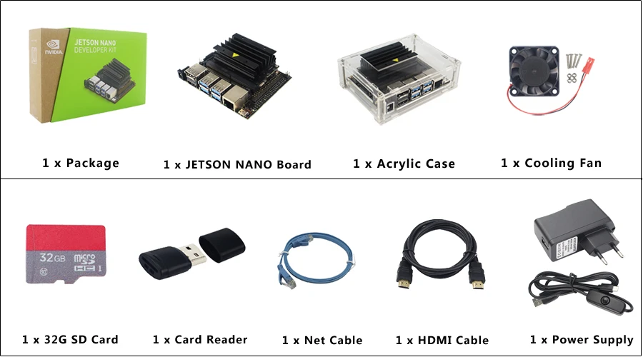NVIDIA Jetson Nano разработчик комплект для художественного интеллекта глубокого обучения маленький AI компьютер 128-core Maxwell GPU четырехъядерный ARM