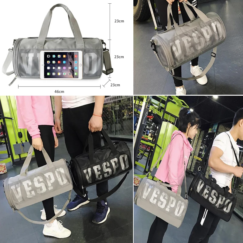 

Outdoor Hot Men Sports Gym Bags New Wet Dry Separation Mesh Yoga Fitness Shoulder Bag Women Travel Handbag Training Duffle Bag