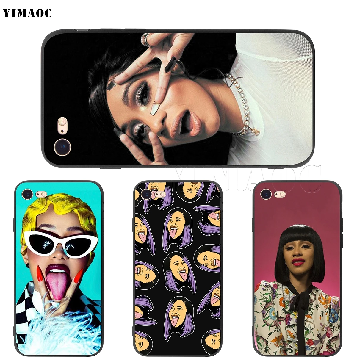 YIMAOC Cardi B мягкий чехол для Apple iPhone SE 2020 5 5s 6 6s 7 8 Plus XR X Xs 11 12 Pro Max mini | Мобильные
