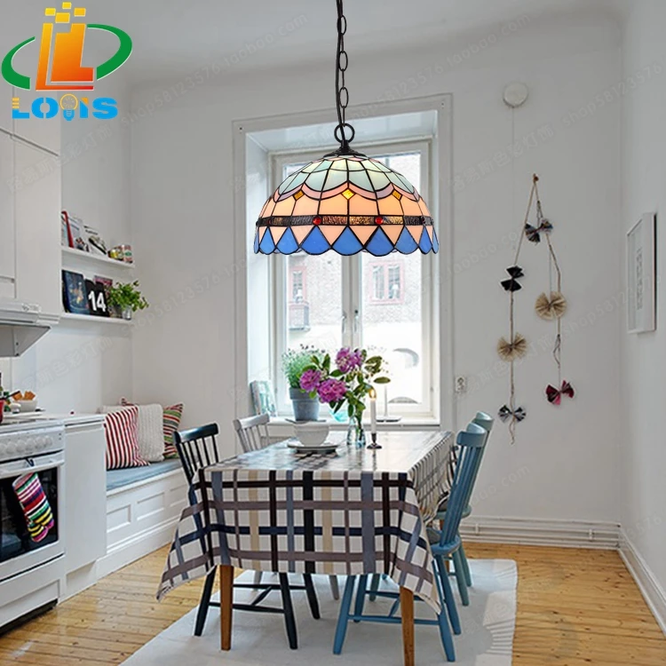 12 дюймов простой европейский стиль современный ресторан droplight Tiffany стекло