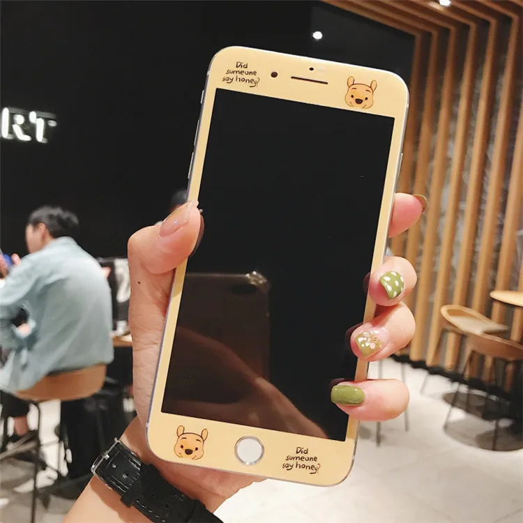 Чехол для iPhone XS max XR X 3D милый пух и пленка для экрана из закаленного стекла, поросенок Винни чехол для iPhone 8 8 plus 7 7 p 6 S 6SP